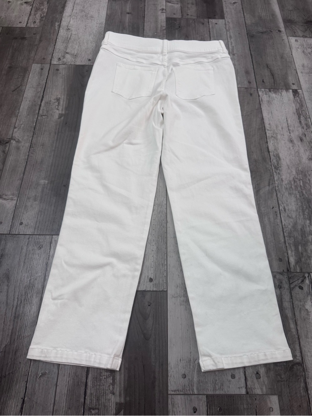 SPANX Straight Leg Jeans Pull On White Xl New NWT - Picture 8 of 8